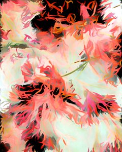 Livfull abstrakt blomsterkonst av Uma Gokhale