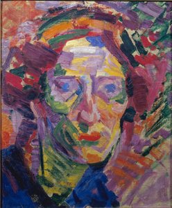 Futurism: "" Porträtt av kvinna" eller "" Porträtt av grevinnan Casanova"" Målning av Umberto Boccioni (1882-1916) av Umberto Boccioni