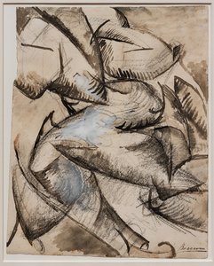Jag vill lära mänskliga former i rörelse (Muskler i rörelse) av Umberto Boccioni