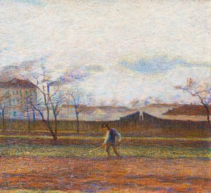Bonde som arbetar av Umberto Boccioni