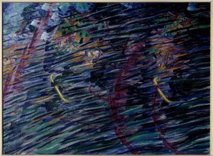 Själens tillstånd: de som lämnar Målning av Umberto Boccioni (1882-1916) 1911 Milano, Pinacotheque de Brera av Umberto Boccioni