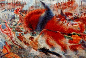 Staden reser sig av Umberto Boccioni