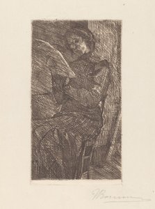 Kvinna som läser av Umberto Boccioni