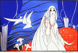 Arabian Nights (pochoirtryck) av Umberto Brunelleschi