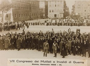 "VIII Kongress för lemlästade och krigsinvalider - Rom, januari 1933 - 11" (s/v foto) av Umberto Palleschi