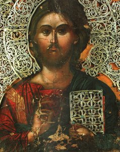 Pantokrator (en del av Vatopedi-diptyken känd som kejsarinnan Theodoras leksaker) av Unbekannt