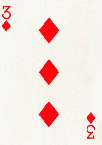 3 av diamanter från en kortlek med Goodall & Son Ltd. spelkort, c1940 av Unbekannt