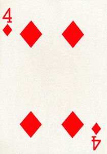 4 av diamanter från en kortlek med Goodall & Son Ltd. spelkort, c1940 av Unbekannt