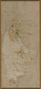 En kinesisk man som står i hård vind, Edo-period, 1600-talet. av Unbekannt