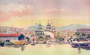 Ett hörn av Rio Customs Wharf, 1914 av Unbekannt