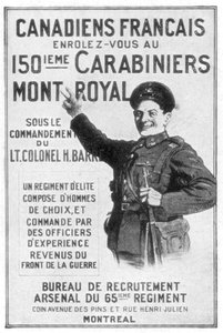 En fransk kanadensisk armérekryteringsaffisch, 1914 av Unbekannt