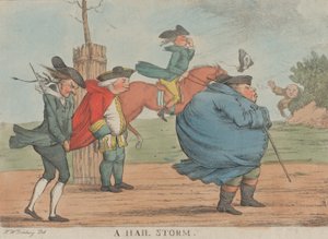 En hagelstorm, 1800-1820. av Unbekannt