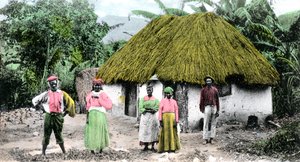 En jamaicansk by, ca 1900-talet av Unbekannt