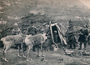 En lappfamilj, 1914. av Unbekannt