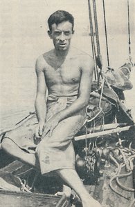 En modern Ulysses. Gerbault fotograferad vid Suva, på Fijiöarna, 1936 av Unbekannt