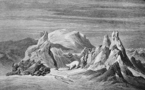 A Party from the Tegetthoff Encounters A Bear, c1876, 1928 av Unbekannt