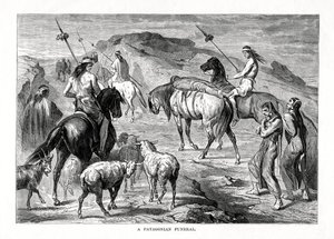 En patagonisk begravning, 1877 av Unbekannt