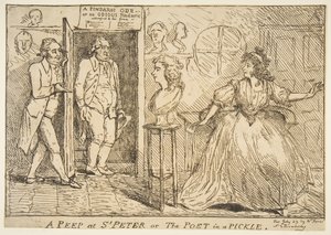 En titt på St. Peter eller Poeten i en pickle, 23 juli 1789. av Unbekannt