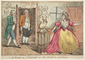 En titt på St. Peter eller Poeten i en pickle, 23 juli 1789. av Unbekannt