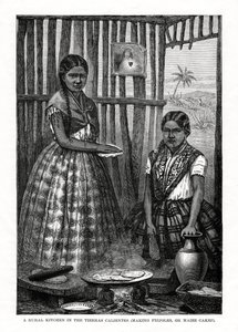 Ett lantligt kök i Tierras Calientes, Mexiko, 1877 av Unbekannt