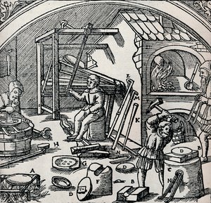 Ett silverraffinaderi, 1556, 1917 av Unbekannt