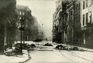 En gata i Lille, 1919. av Unbekannt