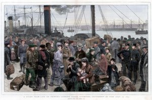 A Study from Life on Princes Landing Stage, Liverpool - Destroyed by Fire 28 juli 1874 av Unbekannt