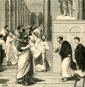 Ett tumult i forumet i Rom, 1890. av Unbekannt