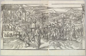En turkisk begravning från frisen Ces Moeurs et fachons de faire de Turcz Customs and Fas..., 1553. av Unbekannt