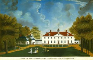 En utsikt över Mount Vernon, 1792 eller senare. av Unbekannt