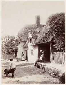 "A Village Street" av Unbekannt