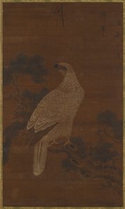 En vit örn på en tallgren, Ming- eller Qingdynastin, 1600-talet. av Unbekannt