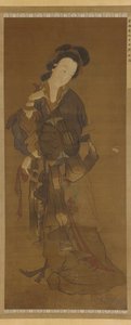 En kvinna och en fjäril, Mingdynastin, 1500-1600-talet. av Unbekannt