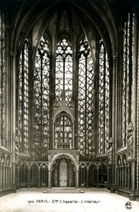 En kapellinteriör, Paris, Frankrike, 1900-talet av Unbekannt