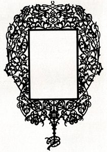 En design för en tavelram med titeln Armiger, 1898. av Unbekannt