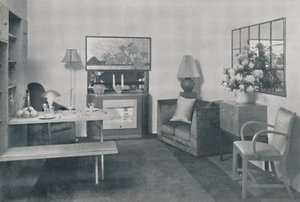 En matsal och vardagsrum, 1942. av Unbekannt