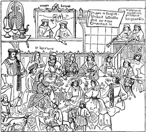 En middagsbjudning, sent 1400-tal, 1910 av Unbekannt