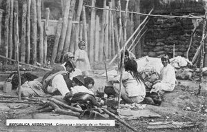 En familj på jobbet, Catamarca, Argentina, tidigt 1900-tal av Unbekannt