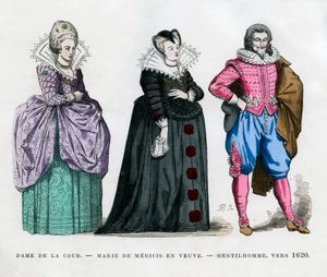 En hovdam, Marie de Medici som änka och en gentleman, c1620 1882-1884 av Unbekannt