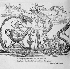 En levande tekanna står, en arm utsträckt, en böjd, handtaget detta och att pipen, c1820. av Unbekannt