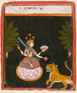 En sida från en Devi-serie, ca. 1660. av Unbekannt