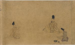 En dikttävling bland olika hantverkare, Nanbokucho-perioden, 1333-1392. av Unbekannt