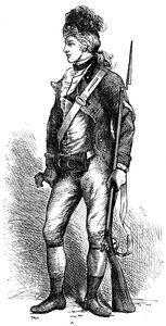 En riktig amerikansk gevärsman, c1776-1780 c1880 av Unbekannt