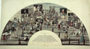 En scen av Bartholomew Fair, 1700-talet av Unbekannt