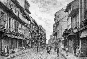 En gata i Bombay, Indien, 1895 av Unbekannt
