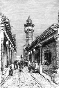 En gata i Suk-distriktet i Tunis, Tunisien, 1895 av Unbekannt