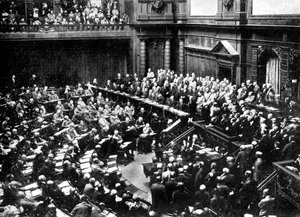 Ett typiskt sammanträde i Riksdagen, Tyska republikens parlament, 1926 av Unbekannt