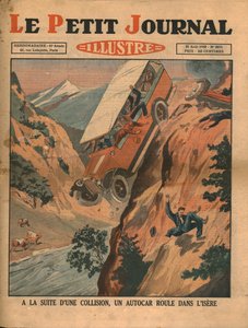 Ett fordon ramlar i floden Isere efter en olycka, 1930. av Unbekannt