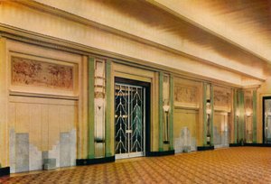 En vy av den nya balsalen på Claridges Hotel designad av Oswald P. Milne, 1933 av Unbekannt