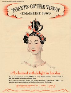 Hyllad med förtjusning i sin tid, Toasts of the Town - Emmeline 1840, 1940 av Unbekannt